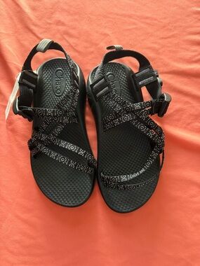 Chaco Black Patterned Strap Sandals